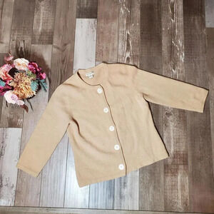 Banana Republic Beige Women's Buttondown Wool Rabbit Hair Sweater Size Large